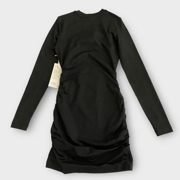 Vuori Women Long Sleeve Halo Essential Dress Size XS DreamKnit Black Heather NWT - Picture 4 of 9